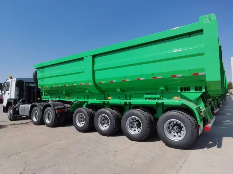 4 Axles Dump Semi Trailer For Sale