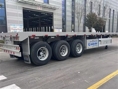 3 Axle 40ft Flatbed Semi Trailer For Panama Freight Transport