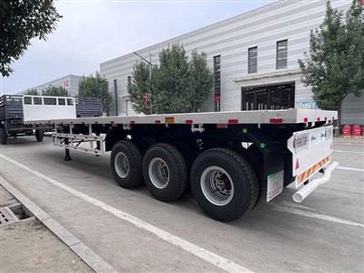 3 Axle Cargo Flatbed Semi Trailer For Sale